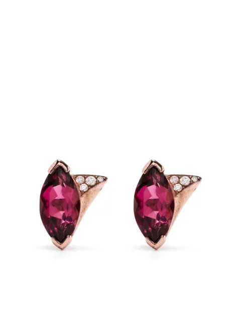 Shaun Leane 18kt rose gold tourmaline diamond earrings