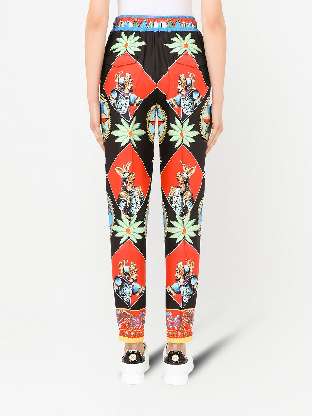 Shop Dolce & Gabbana Carretto-print Track Pants In Schwarz