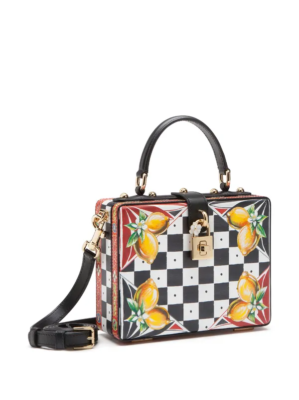 Dolce & Gabbana Dolce Box Carretto-print top-handle Bag