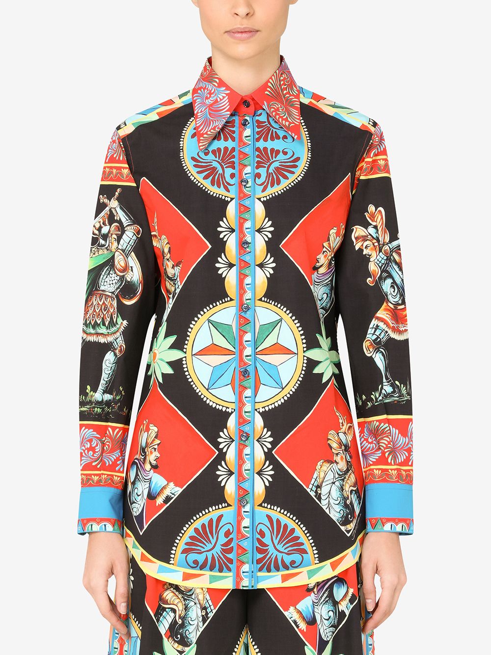 Dolce & Gabbana Printed Long Collar Shirt - Farfetch
