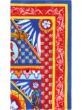 Dolce & Gabbana Kids Carretto-print terrycloth beach towel - Blue