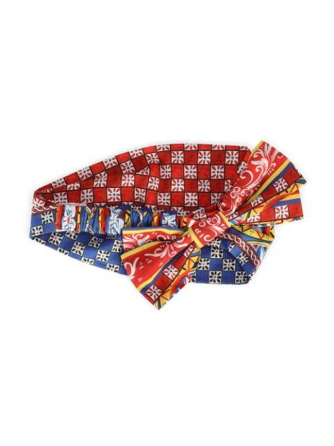 Carretto-print poplin bandana