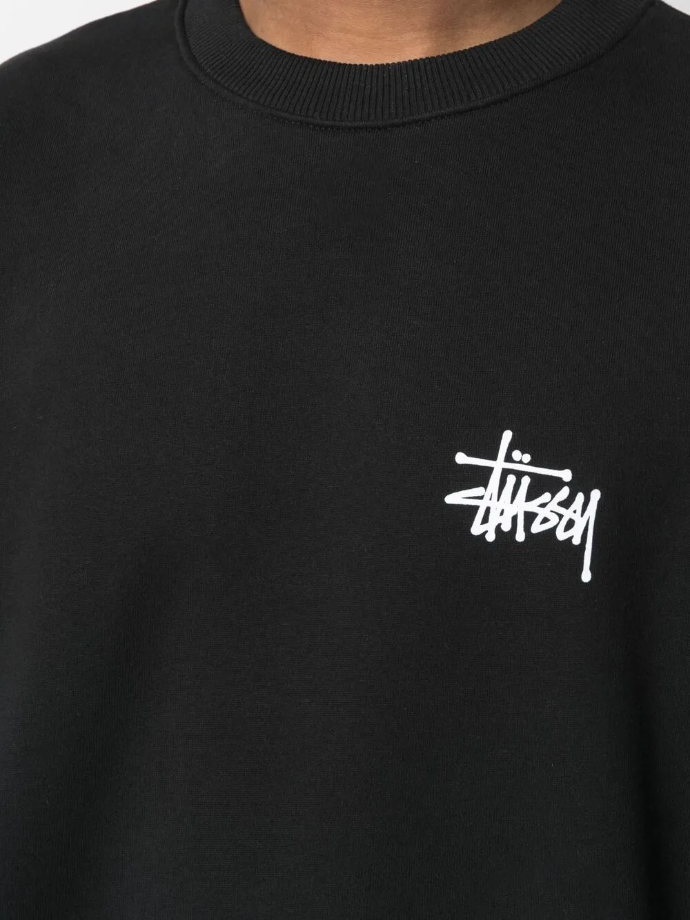 фото Stussy толстовка с круглым вырезом и логотипом