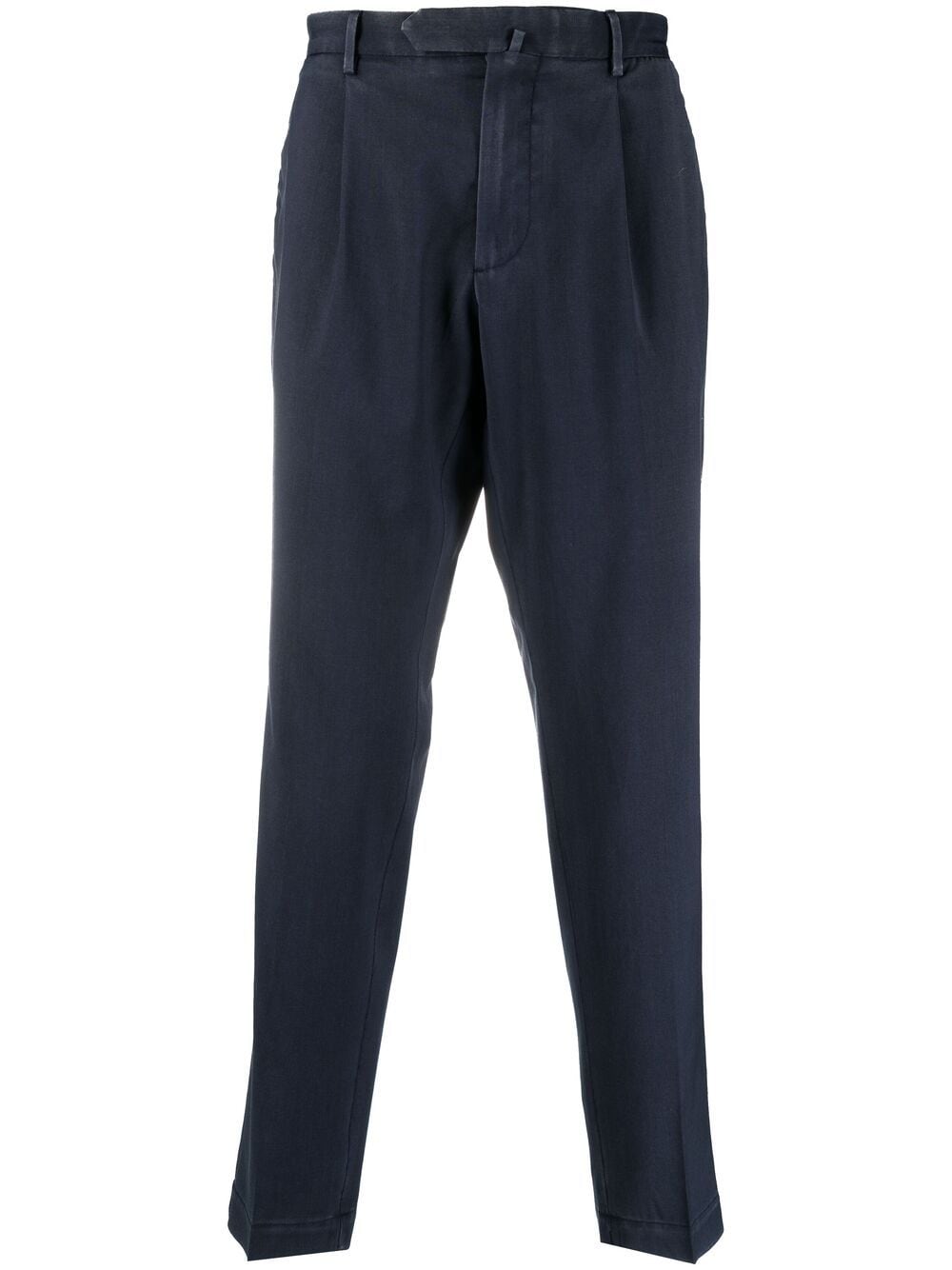Shop Dell'oglio Box-pleat Cropped Trousers In Blue
