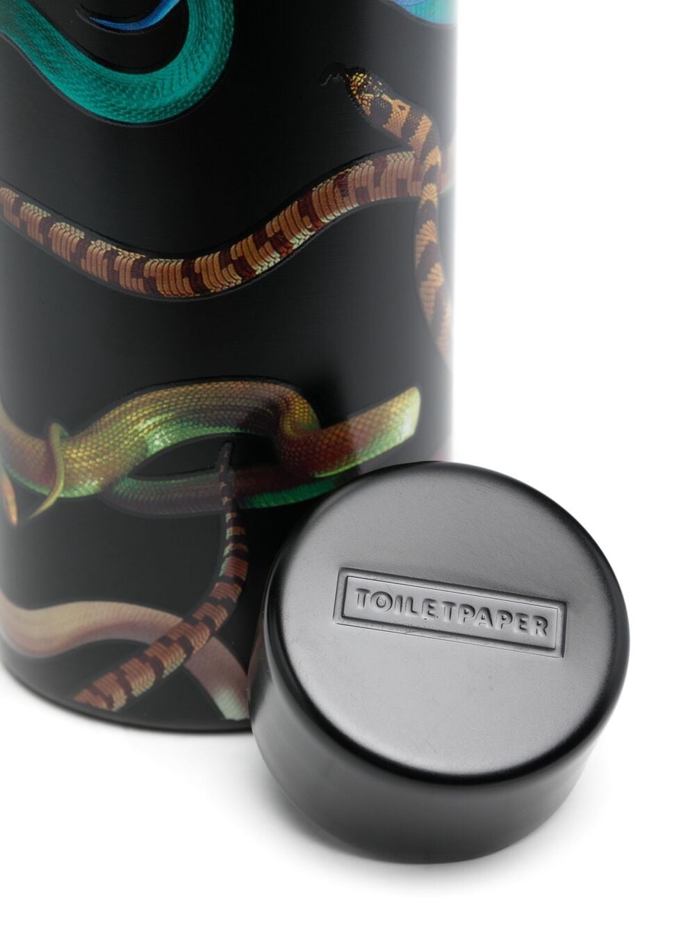 Shop Seletti Snake-print Water Bottle In Black