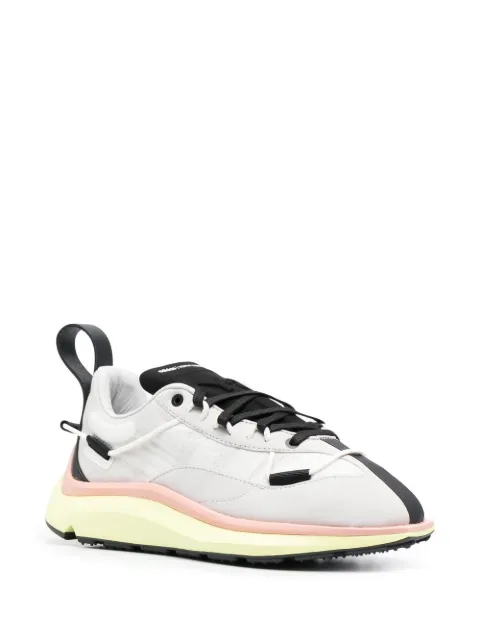 Y-3 white & black Shiku Run lace-up sneakers for women | FZ4323 at Farfetch.com