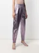 Isabel Marant metallic-effect tapered trousers