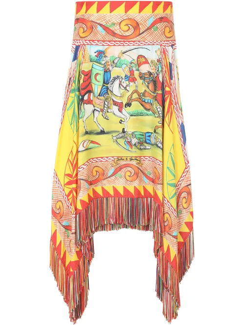 Minijupe en serge à imprimé Carretto - Dolce & Gabbana - Modalova