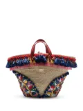 Dolce & Gabbana Kendra embroidered woven basket bag - Neutrals