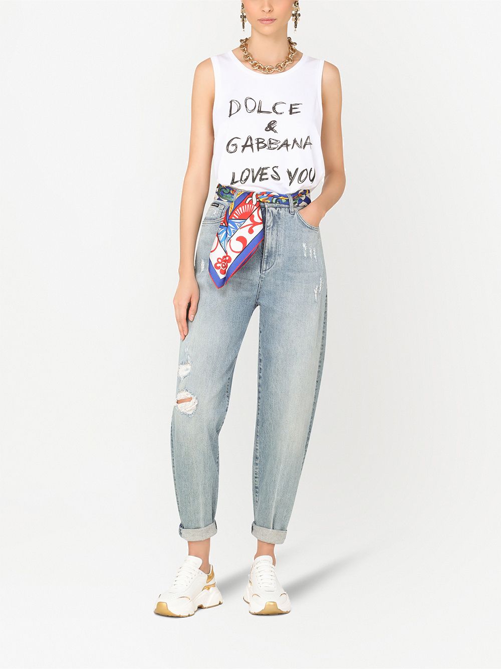 Dolce & Gabbana Top met tekst - Wit