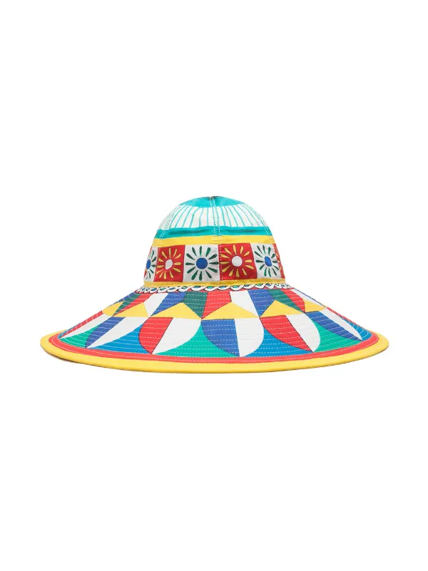 Dolce \u0026 Gabbana geometric-print Sun Hat 
