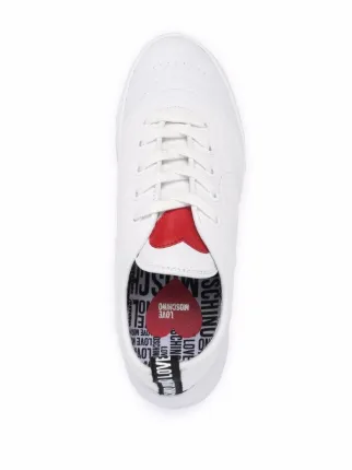 heart motif lace-up sneakers展示图