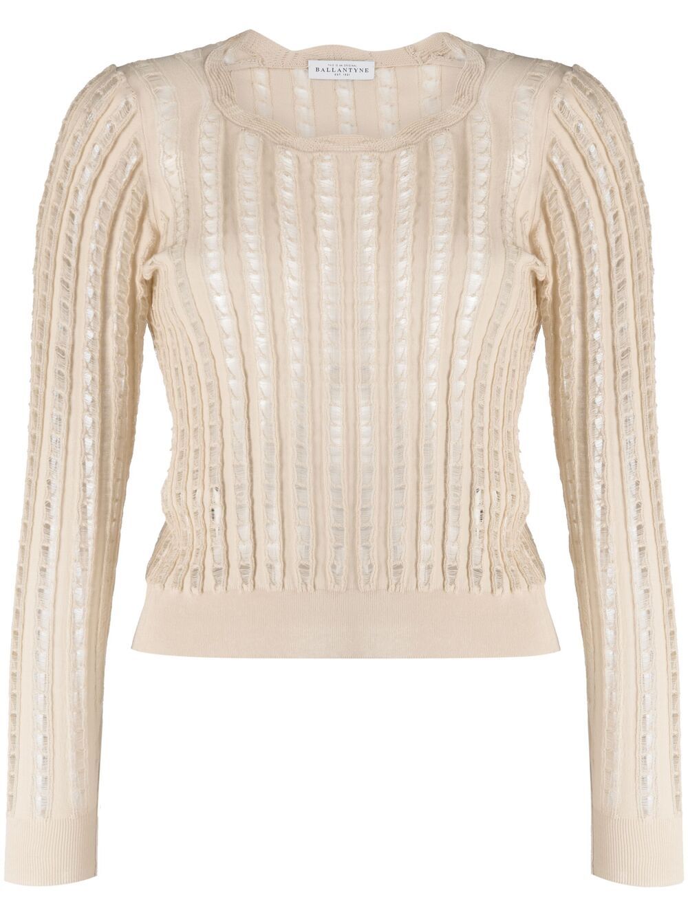 Ballantyne Open-knit Jumper In Neutrals