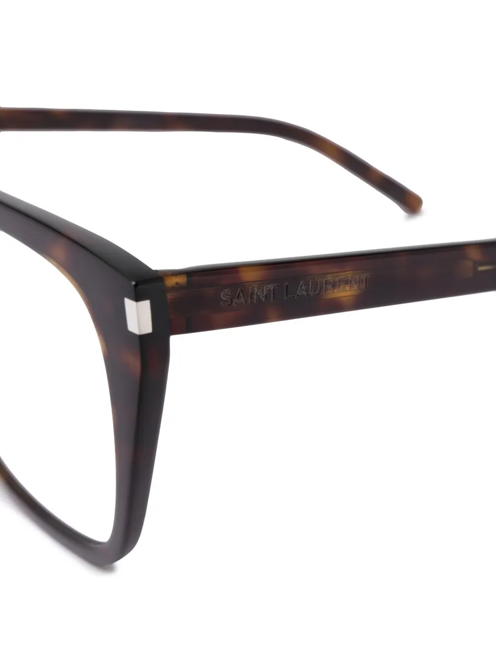 Saint Laurent Eyewear Zonnebril met vierkant montuur Bruin