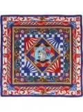 Dolce & Gabbana Carretto-print twill scarf - Blue