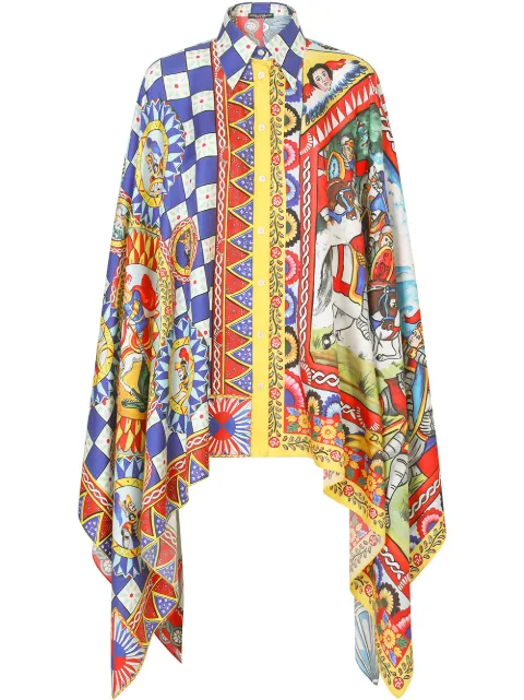 Dolce & Gabbana Carretto-print twill shirt