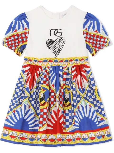 Dolce & Gabbana Kids Carretto-print poplin dress