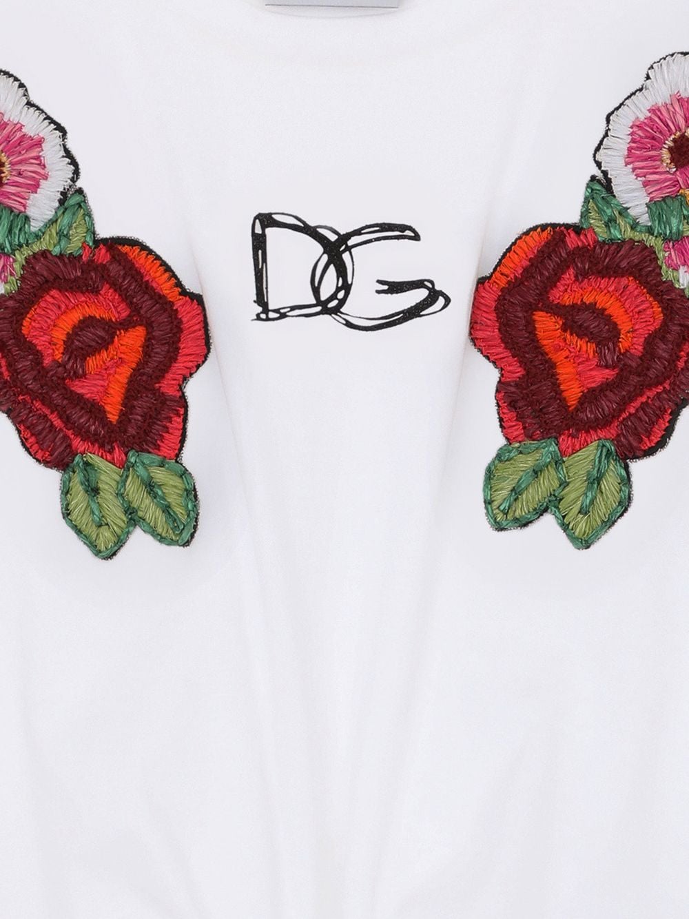 Shop Dolce & Gabbana Logo-print Knot-detail T-shirt In White
