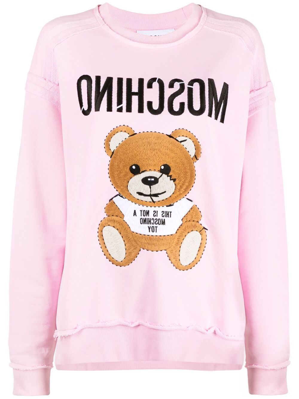 фото Moschino толстовка с вышивкой teddy bear