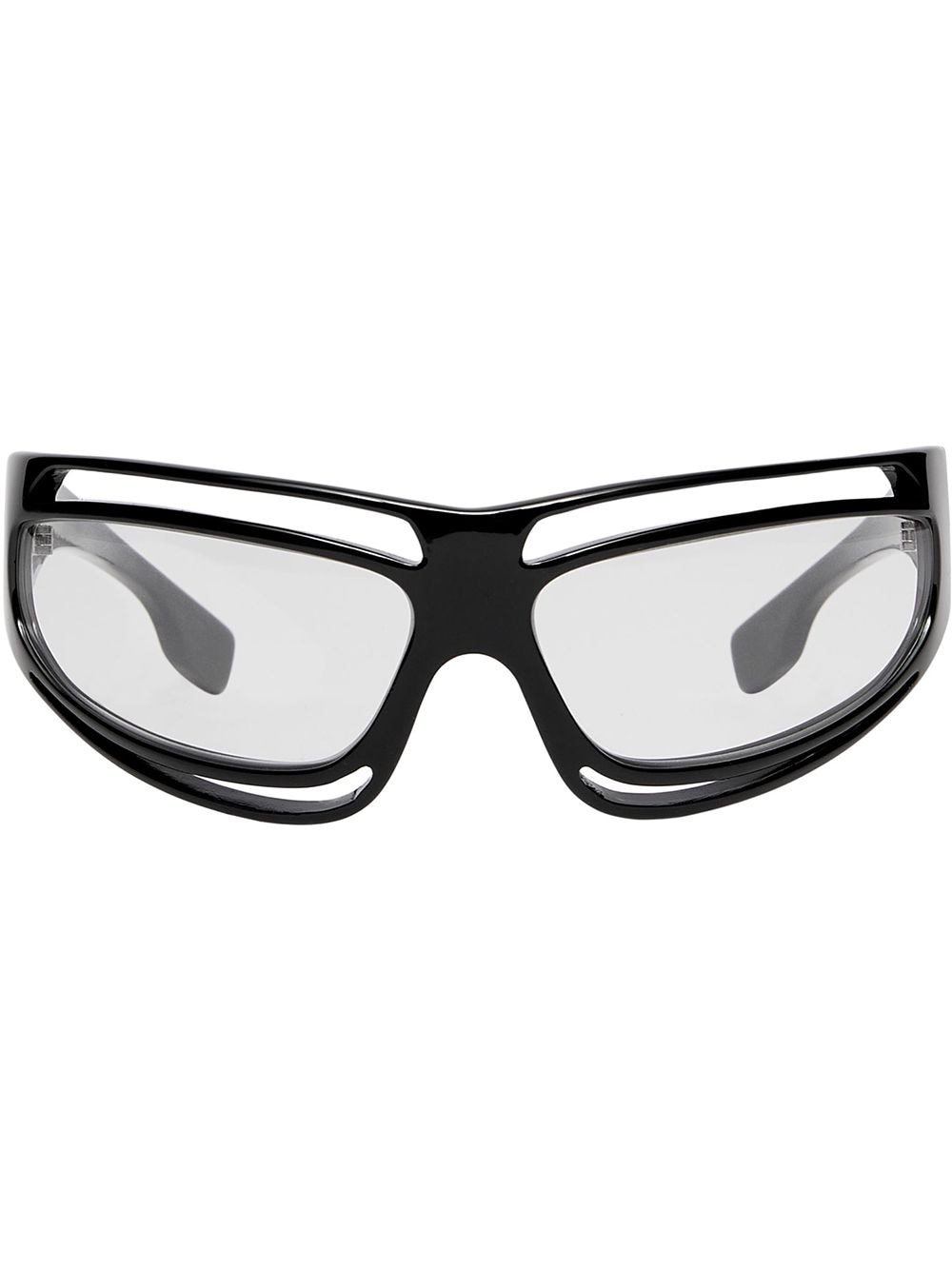 Burberry Eliot Shield-frame Sunglasses In White
