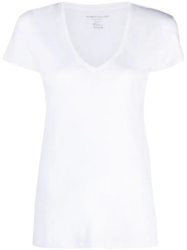 Majestic Filatures Vネック Tシャツ | ホワイト | FARFETCH JP