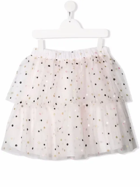 Philosophy Di Lorenzo Serafini Kids تنورة تول منقطة ومطرزة