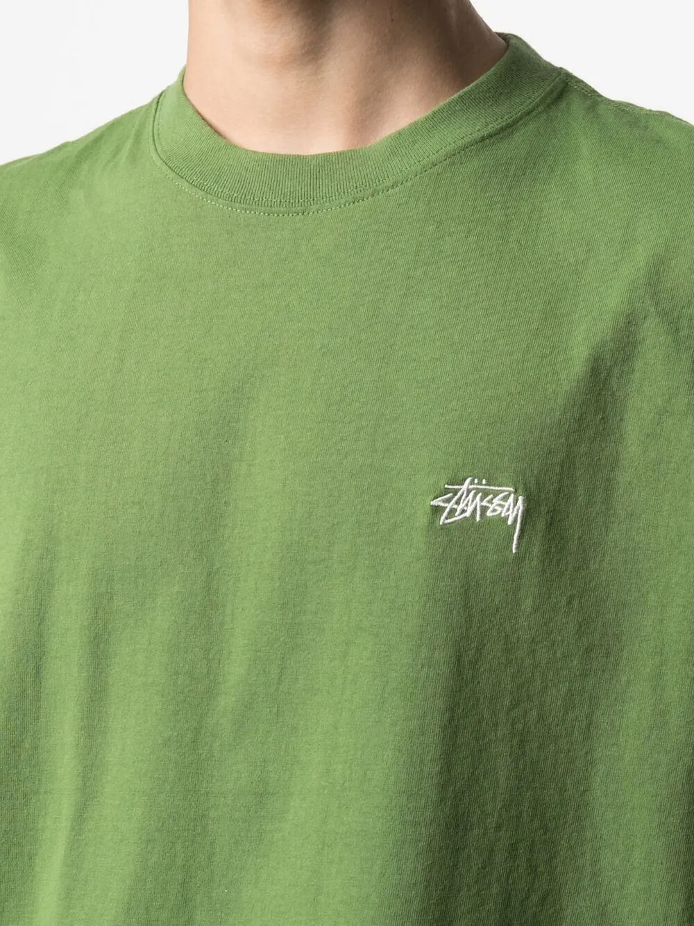 фото Stussy футболка с вышитым логотипом