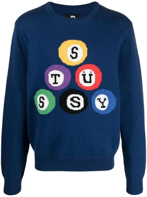 Stüssy Billiard pattern-intarsia Knit 
