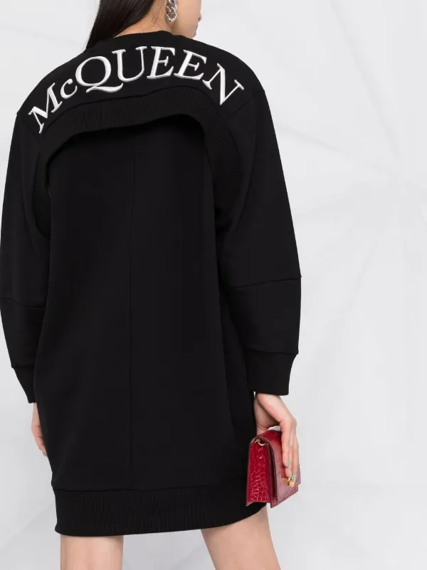Shop Alexander McQueen logo-embroidered 