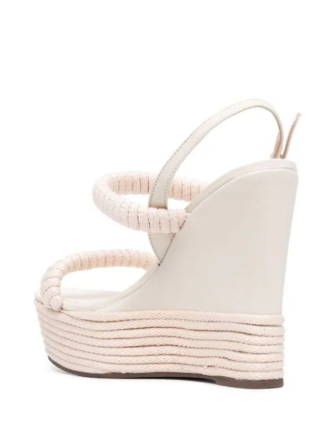 Schutz Braided Wedged Sandals - Farfetch