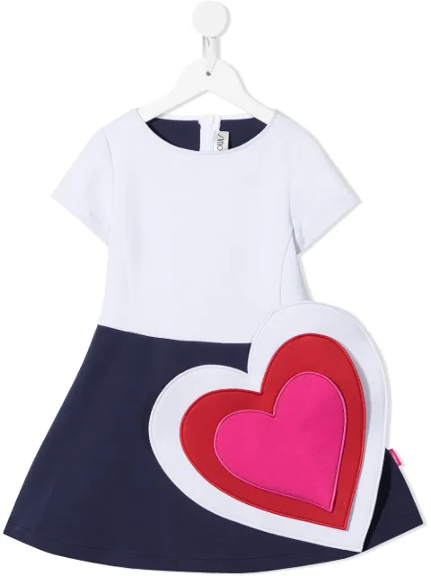 Simonetta heart-patch dress