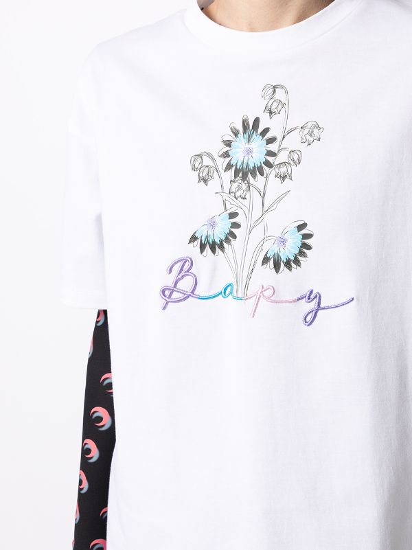 BAPY BY *A BATHING APE® embroidered-logo Cotton T-shirt - Farfetch