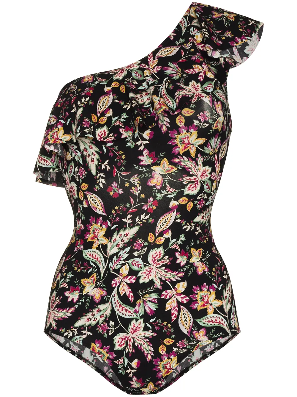 Image 1 of Isabel Marant Sicilya floral ruffled swimsuit