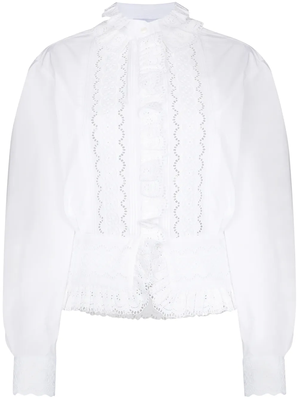 Image 1 of Paco Rabanne ruffled high neck blouse