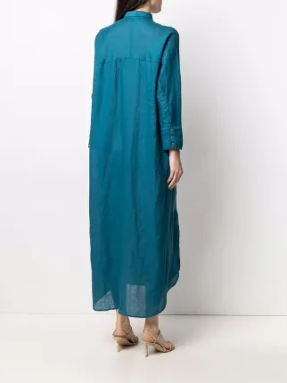 linen maxi shirt dress展示图