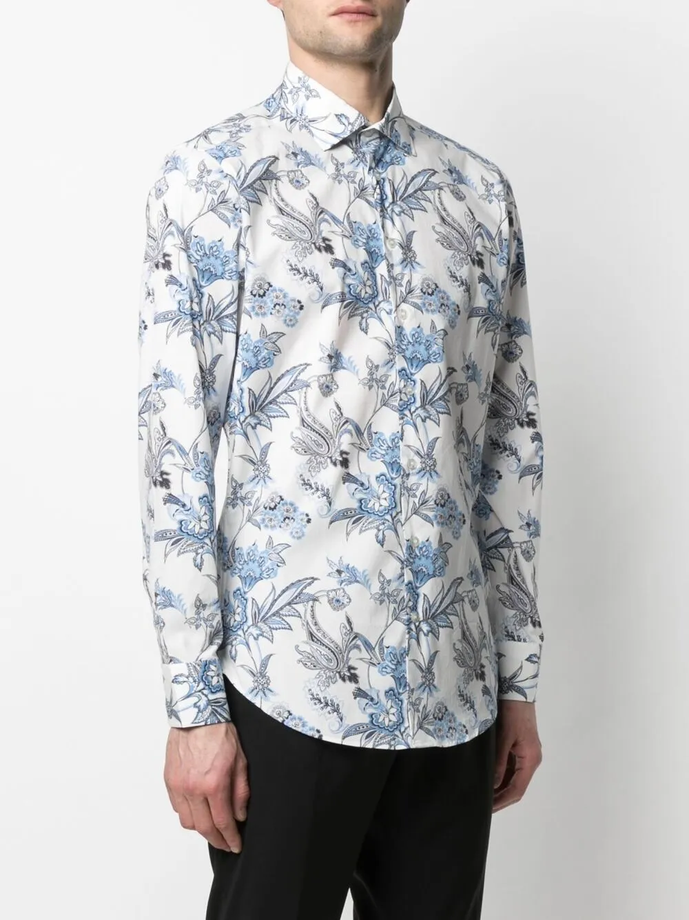 фото Etro рубашка с цветочным принтом