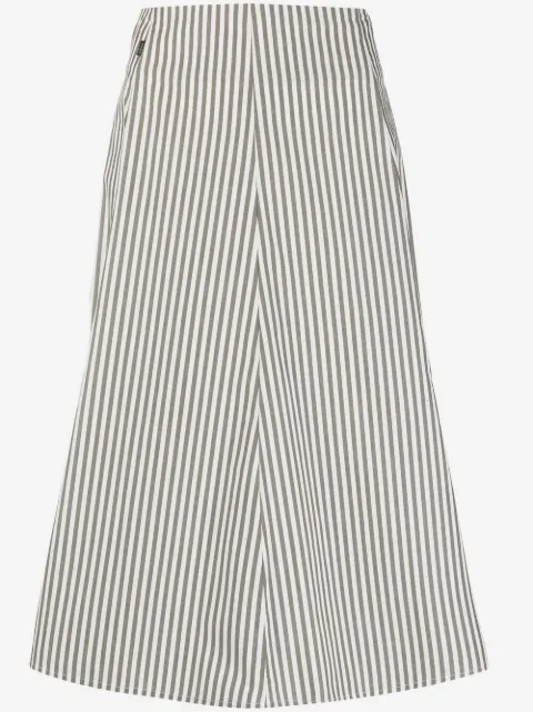 Woolrich stripe-pattern A-line skirt
