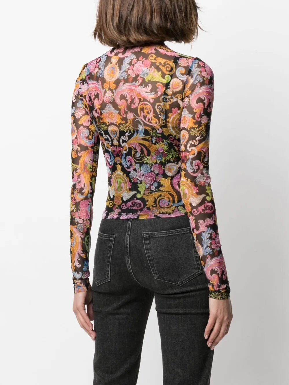 фото Versace jeans couture укороченный топ с принтом versailles