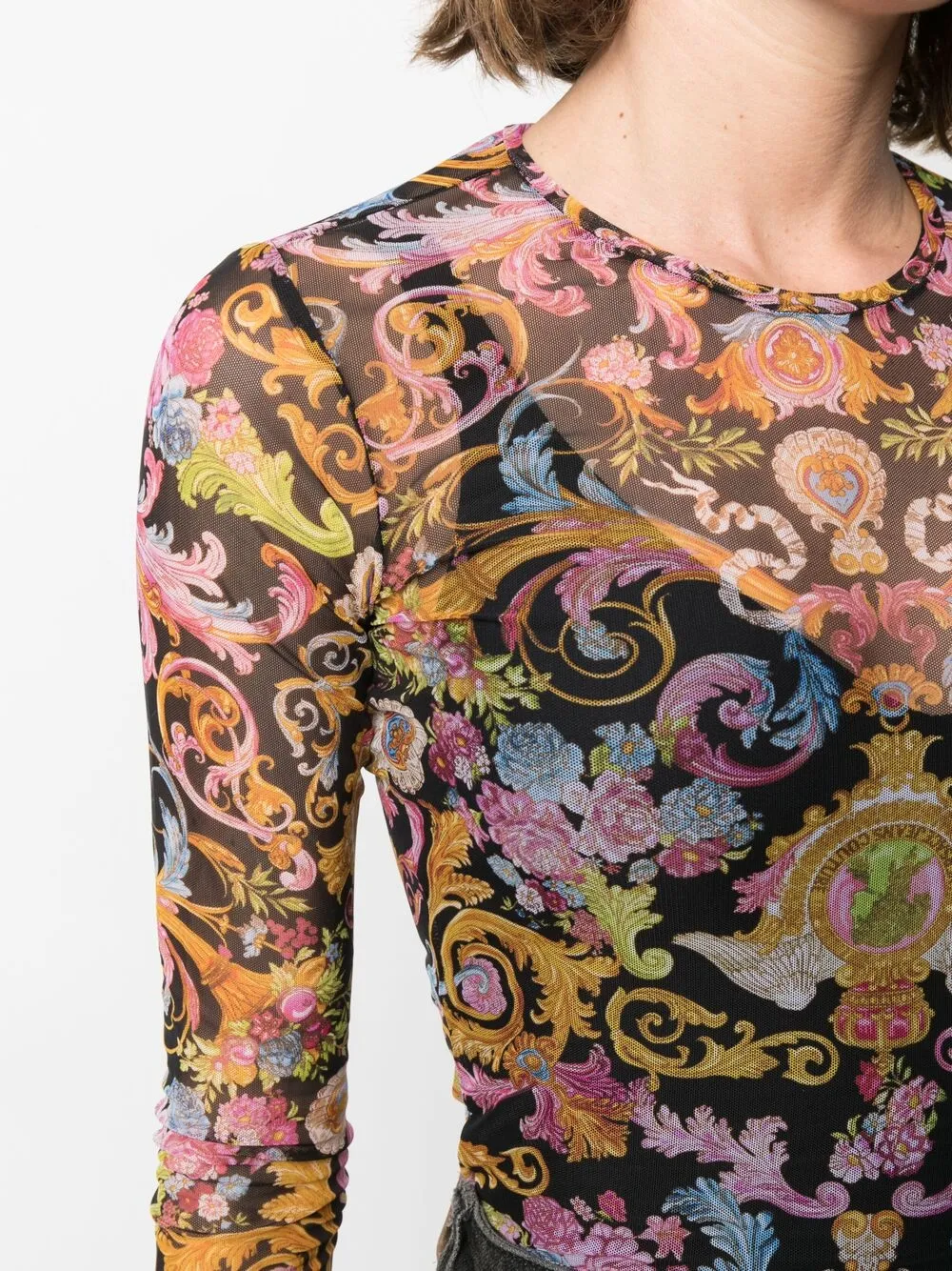 фото Versace jeans couture укороченный топ с принтом versailles