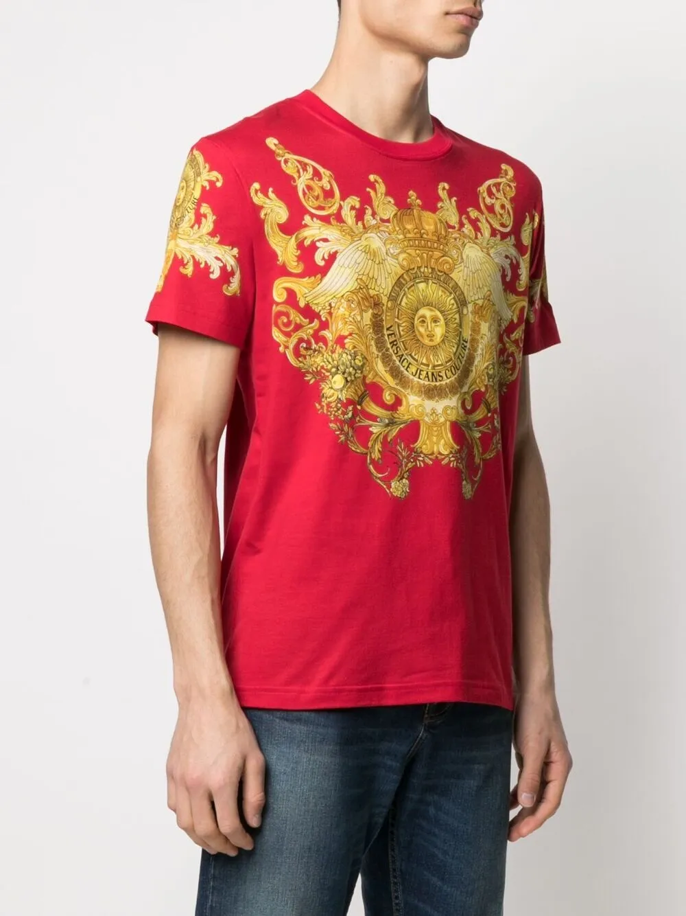 фото Versace jeans couture футболка rococo с кристаллами