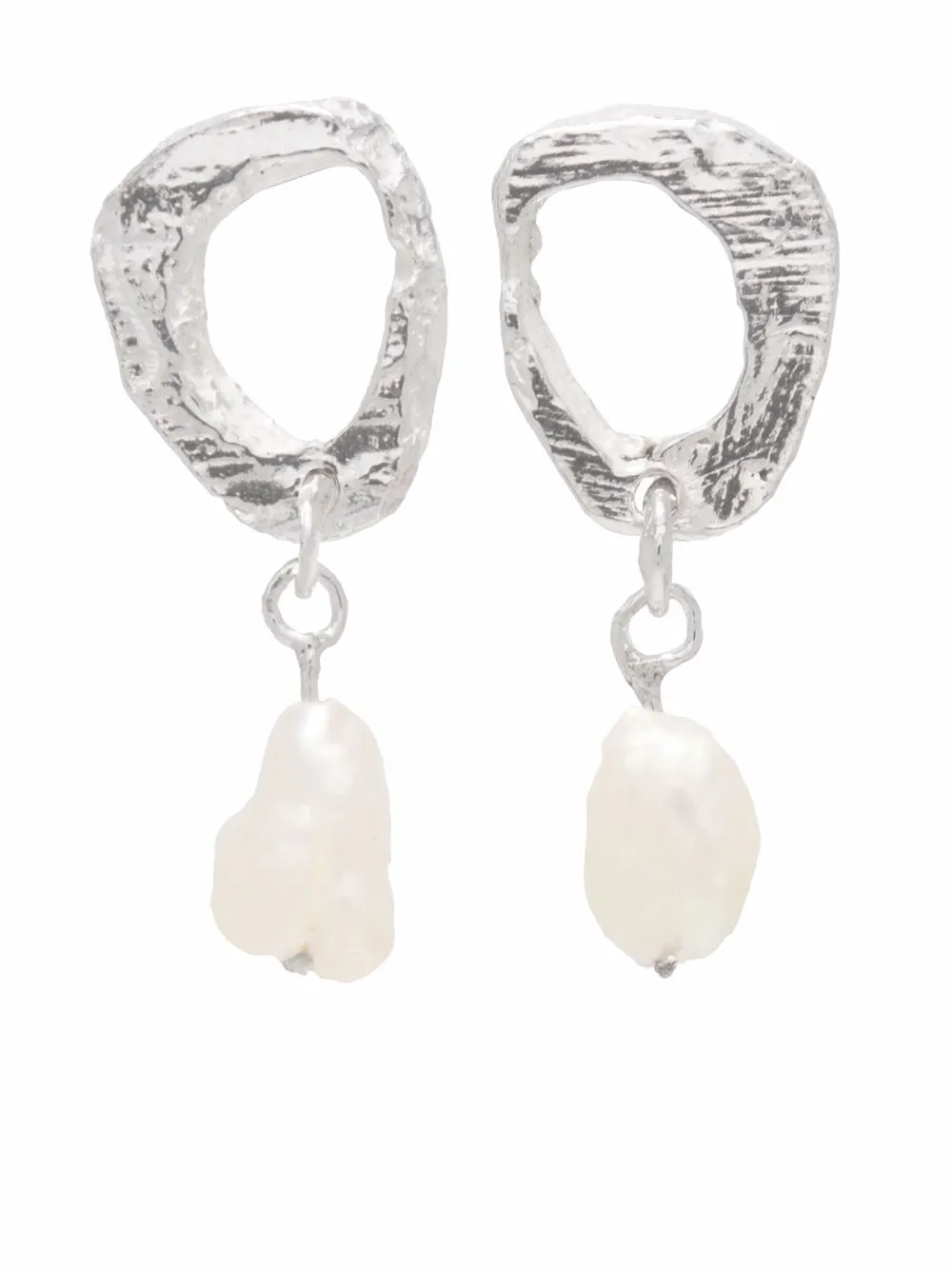 

LOVENESS LEE aretes Dio con perla - Plateado