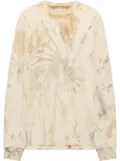 John Elliott tie-dye long sleeve sweatshirt - Neutrals