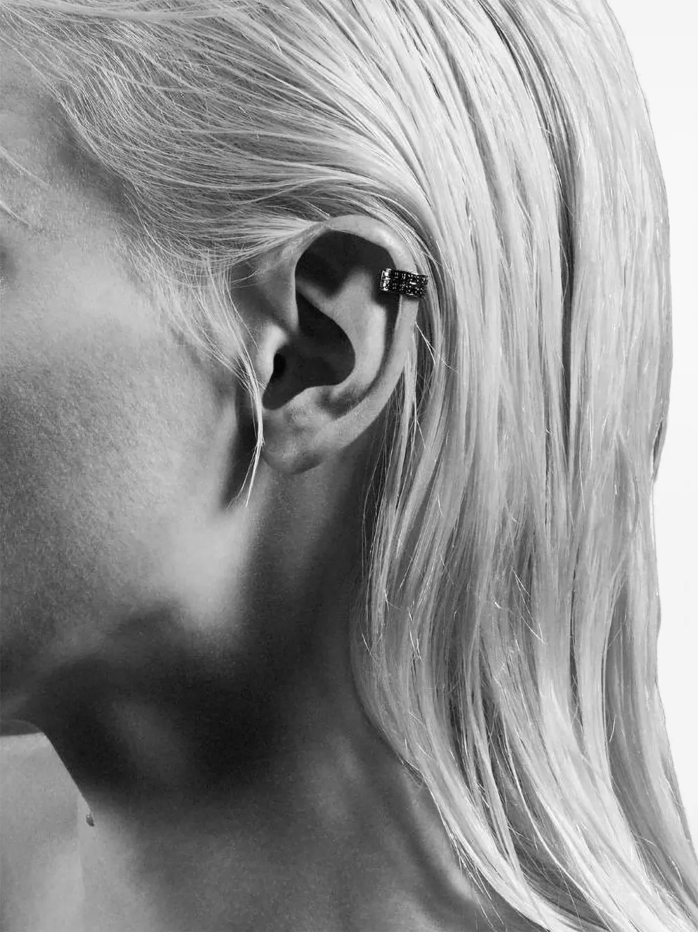 18k White Gold Irina Black Diamond Ear Cuff