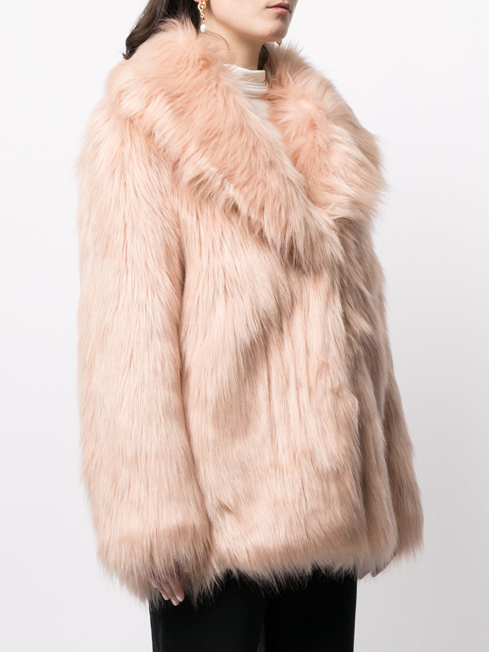 фото Unreal fur premium rose faux-fur jacket