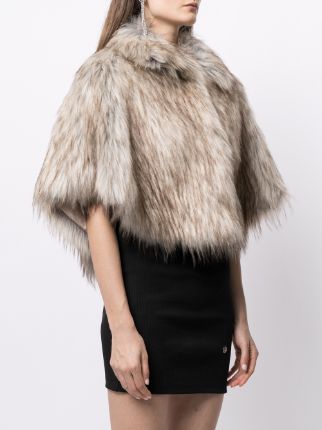 Nord faux-fur cropped cape展示图
