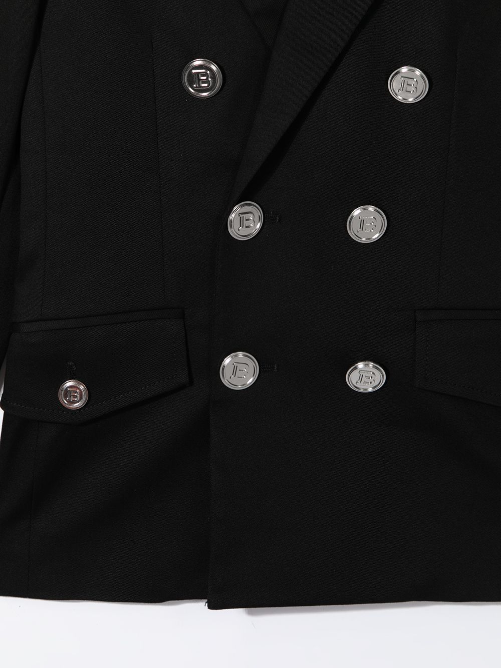 Shop Balmain Double-breasted Tailored Blazer In Black