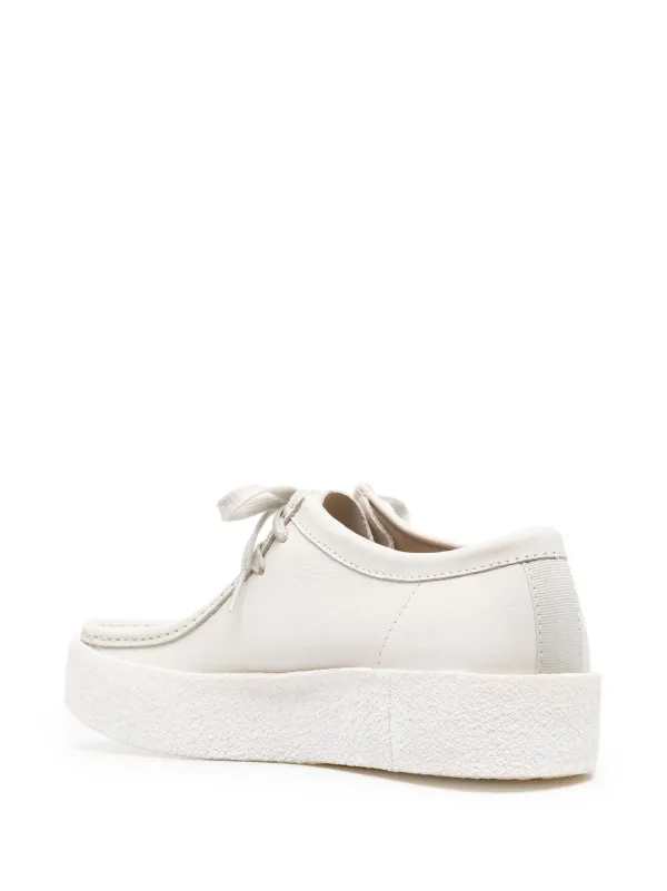 Clarks Originals Wallabee lace-up Leather Desert Boots | White
