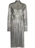 Rabanne high neck sequin mesh dress - Silver