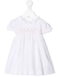 Siola ruffled-collar smocked dress - White