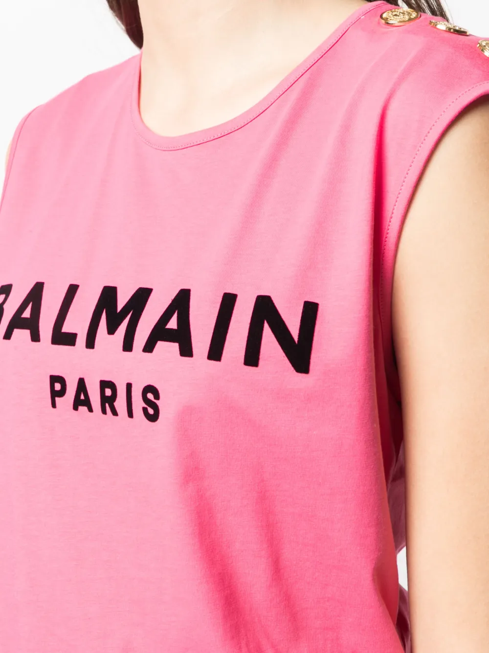 фото Balmain топ с пуговицами и логотипом